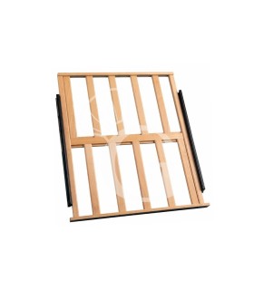 Griglia in legno scorrevole con coppie guide