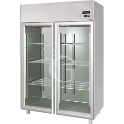 Armadio refrigerato 1400 Lt. temp. -18/-22° 2 porte vetro