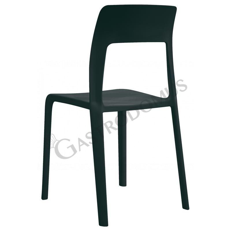 Sedia Mya con struttura, seduta e schienale in polipropilene, colore nero