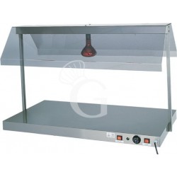 Piano caldo in inox con 1 lampada a raggi infrarossi