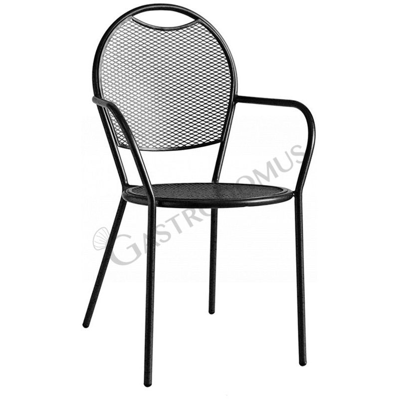 Sedia Agile 2 con struttura, seduta e schienale in acciaio verniciato, colore nero