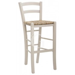 Sgabello Countryside in legno e seduta impagliata