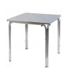 Tavolo quadrato 4 gambe in alluminio e acciaio L 70 cm