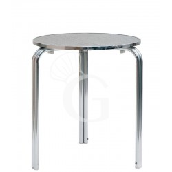 Tavolo rotondo 3 gambe in alluminio e acciaio