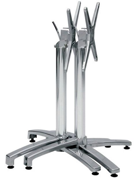 Base pieghevole altezza 72cm in alluminio doppia