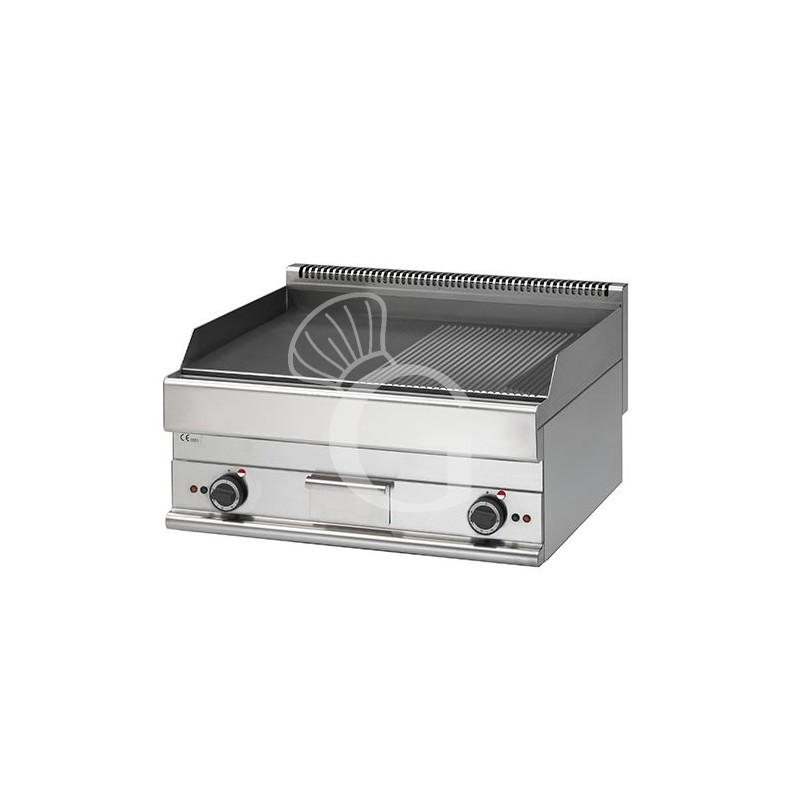 Fry Top Elettrico piastra Cromata 1/2 liscia 1/2 rigata Fry Top Elettrico piastra Cromata 1/2 liscia 1/2 rigata