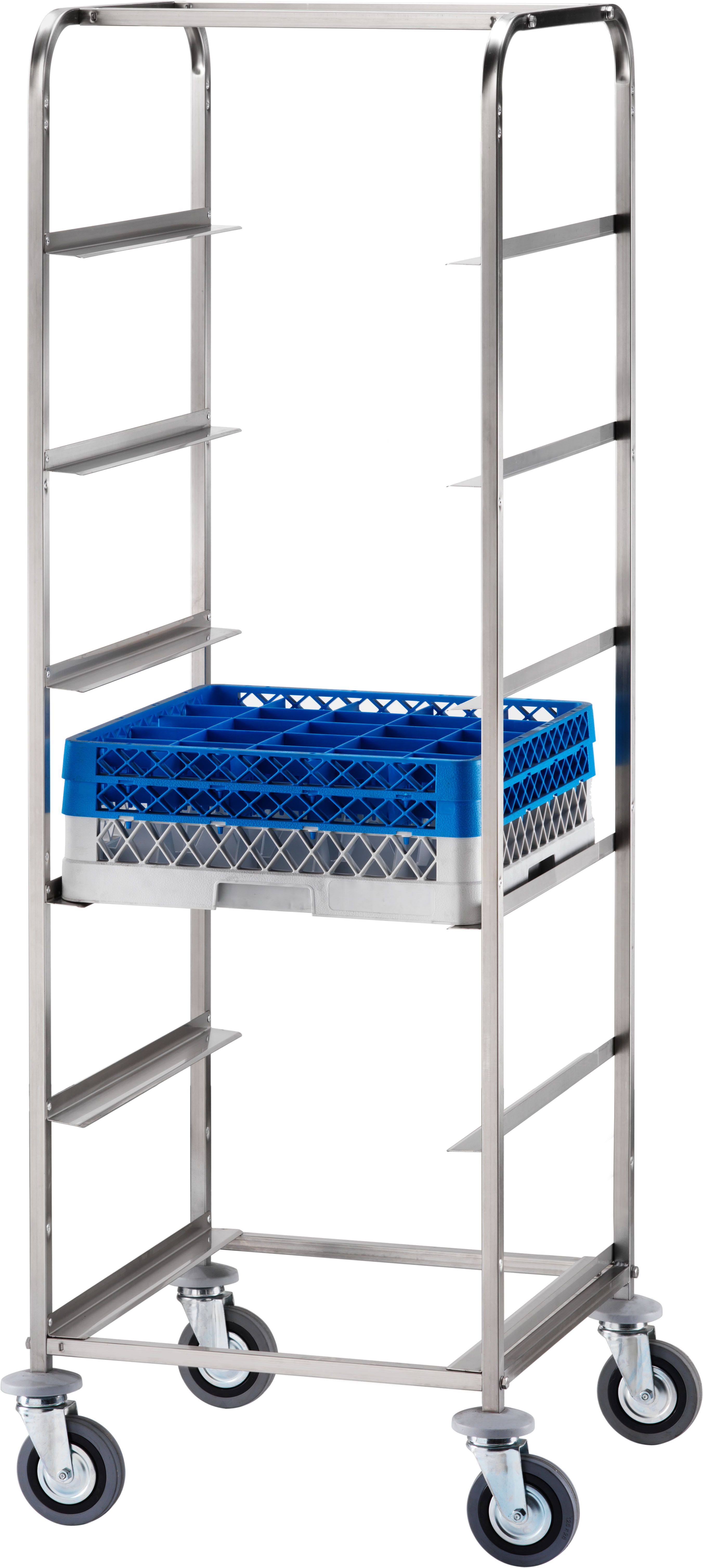 Carrello portacestelli inox