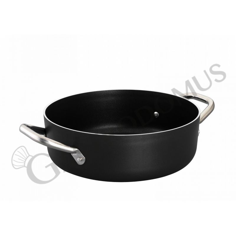 Casseruola bassa in alluminio antiaderente fondo induzione diametro 200 mm x H 70 mm Casseruola bassa in alluminio antiaderente fondo induzione diametro 200 mm x H 70 mm