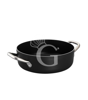 Casseruola bassa in alluminio antiaderente fondo induzione diametro 280 mm x H 90 mm