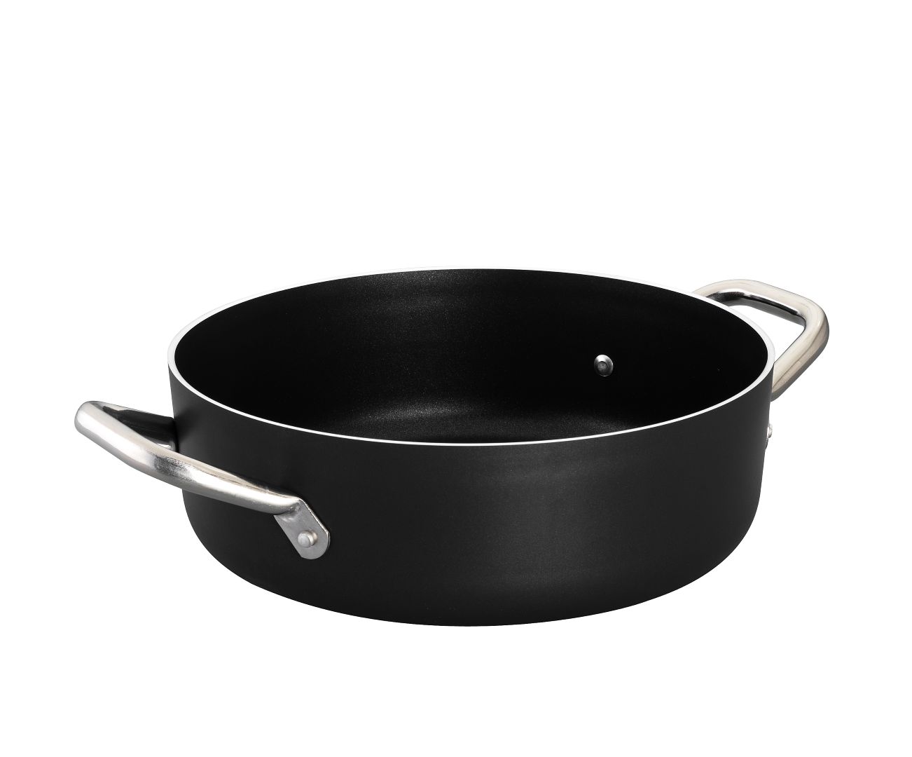 Casseruola bassa in alluminio antiaderente fondo induzione diametro 280 mm x H 90 mm