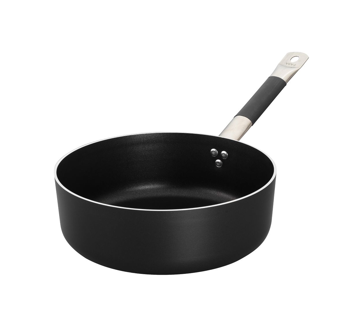 Casseruola bassa in alluminio antiaderente fondo induzione 1 manico diametro 240 mm x H 80 mm
