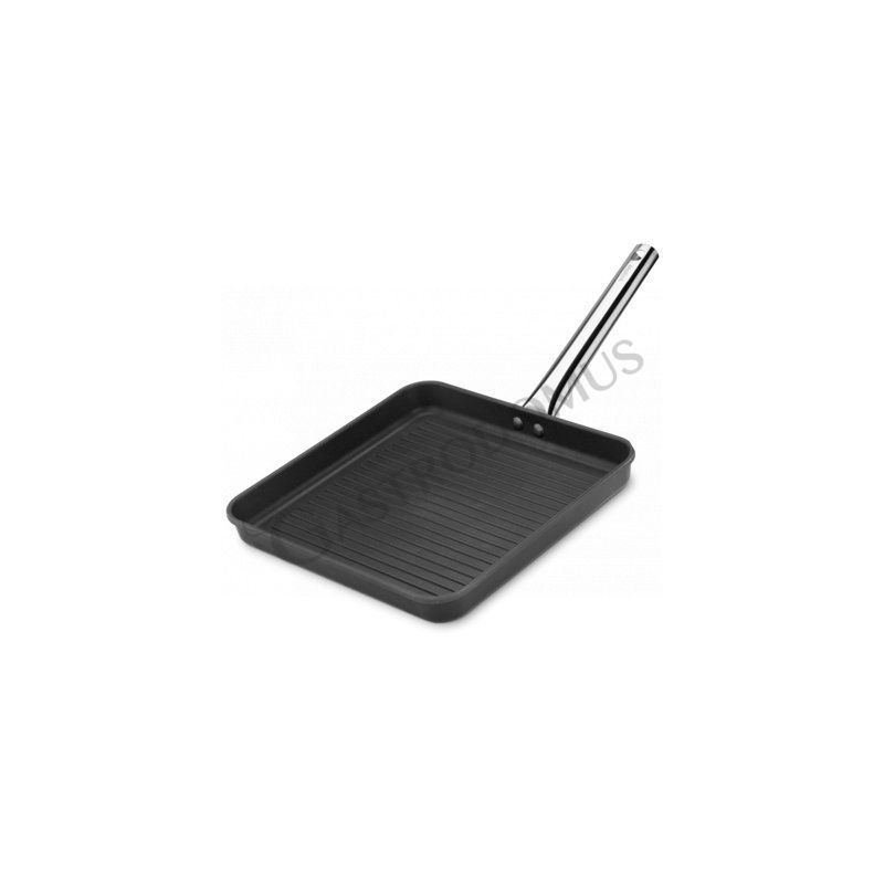 Padella per grigliare in alluminio fondo induzione L 280 mm x P 280 mm x H 40 mm Padella per grigliare in alluminio fondo induzione L 280 mm x P 280 mm x H 40 mm