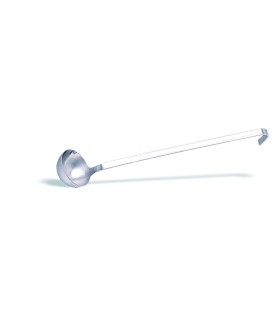 Mestolo monoblocco con 2 becchi a versare diametro 65 mm e manico L 310 mm