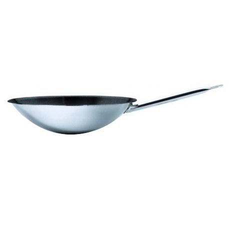 Padella antiaderente per wok fondo piano diametro 360 mm x H 90 mm