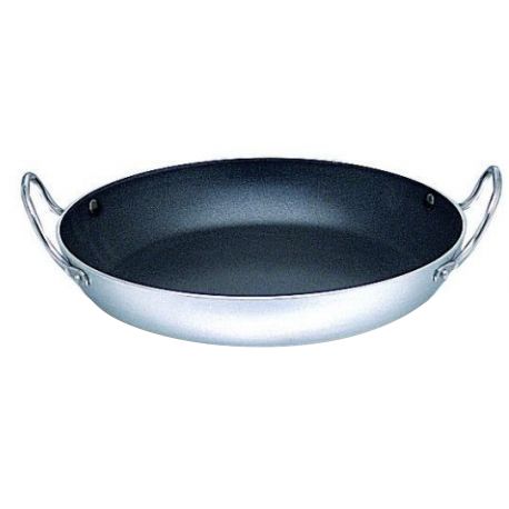 Paellera in alluminio antiaderente manici inox diametro 240 mm x H 45 mm