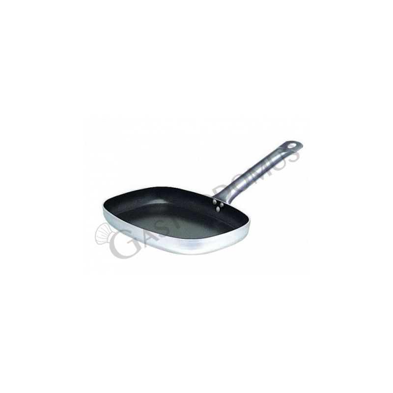 Padella rettangolare per pesce antiaderente manico inox L 380 mm x P 260 mm x H 50 mm Padella rettangolare per pesce antiaderente manico inox L 380 mm x P 260 mm x H 50 mm