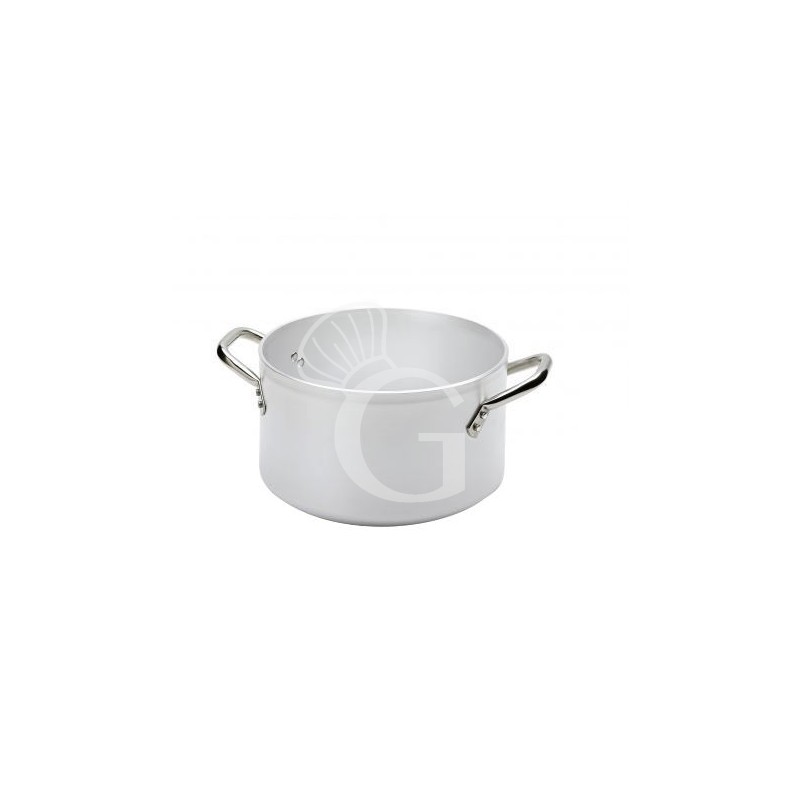 Casseruola alta in alluminio fondo induzione 2 maniglie diametro 240 mm x H 140 mm Casseruola alta in alluminio fondo induzione 2 maniglie diametro 240 mm x H 140 mm