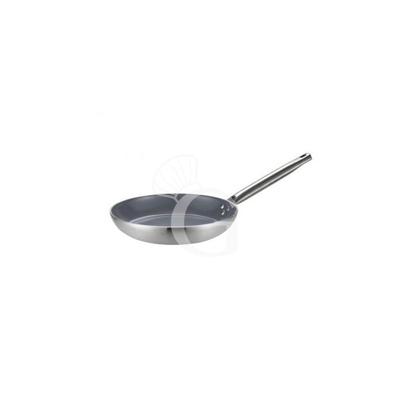 Padella alluminio rivestita in ceramica antiaderente fondo induzione diametro 200 mm x H 38 mm Padella alluminio rivestita in ceramica antiaderente fondo induzione diametro 200 mm x H 38 mm