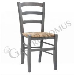 Sedia Giuly con struttura e schienale in legno e seduta impagliata - mod.  1037-G03