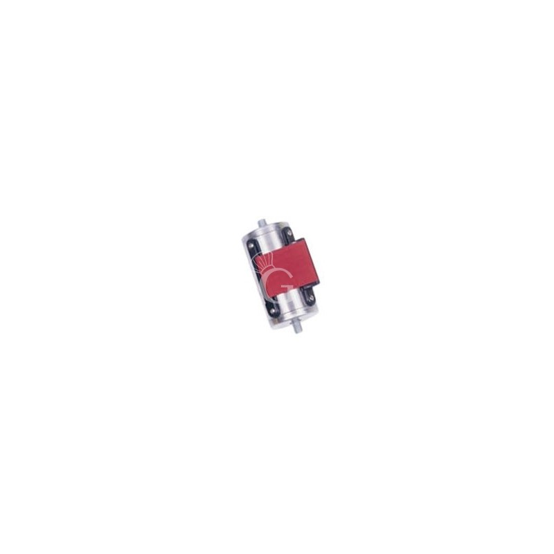 Puntale inox lucido con nastro rosso Puntale inox lucido con nastro rosso