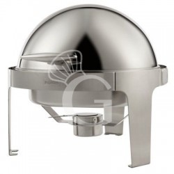 Chafing Dish rotondo in inox con fornelletto diametro 515 mm x H 485 mm