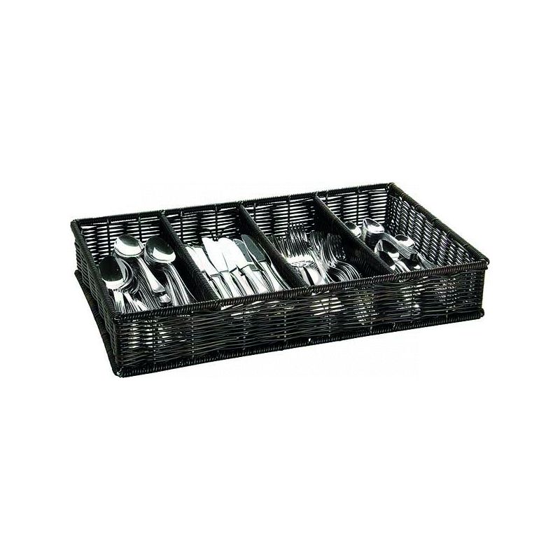 Cesto portaposate rete plastica, con fili di ferro - L 530 mm x P 325 mm x H 90 mm Cesto portaposate rete plastica, con fili di ferro - L 530 mm x P 325 mm x H 90 mm