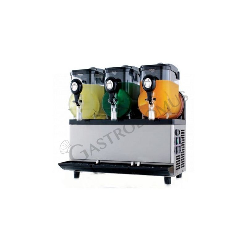 Macchina per granite e sorbetto con 3 vasche - capacità 5 + 5 + 5 LT - potenza 700 W