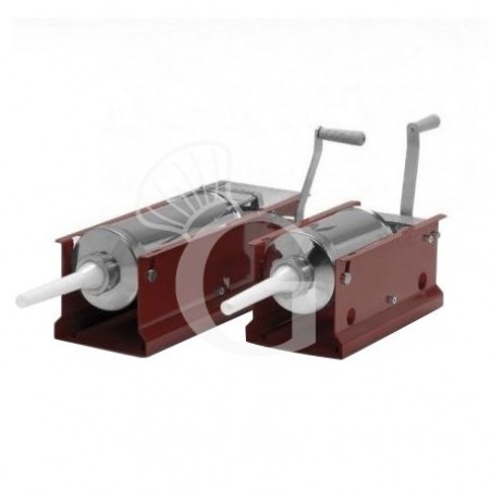 Insaccatrice manuale orizzontale, capacità 3 Lt e imbuto diametro 136 mm Insaccatrice manuale orizzontale, capacità 3 Lt e imbuto diametro 136 mm