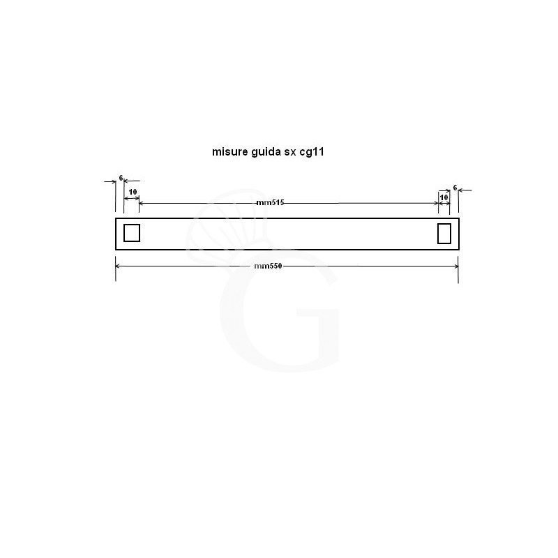 Scheda tecnica coppia guide per griglia GN 1/1 530 mm x 325 mm