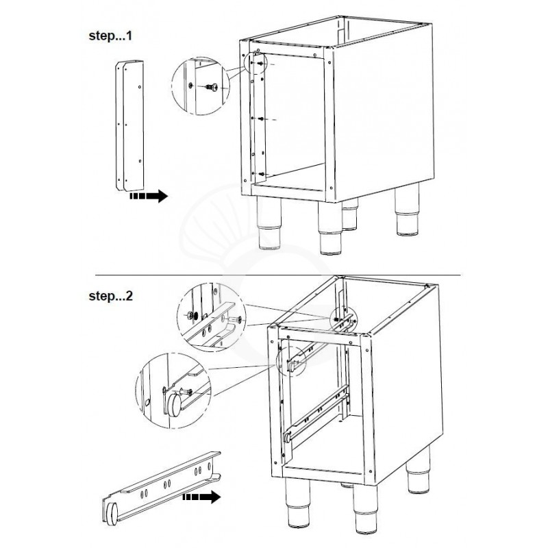 Coppia di cassetti per base da 60 cm