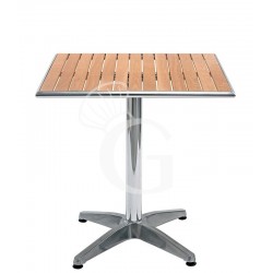 Tavolo da esterno in alluminio e legno