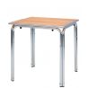 Tavolo da esterno quadrato in alluminio e doghe in legno L 70 cm