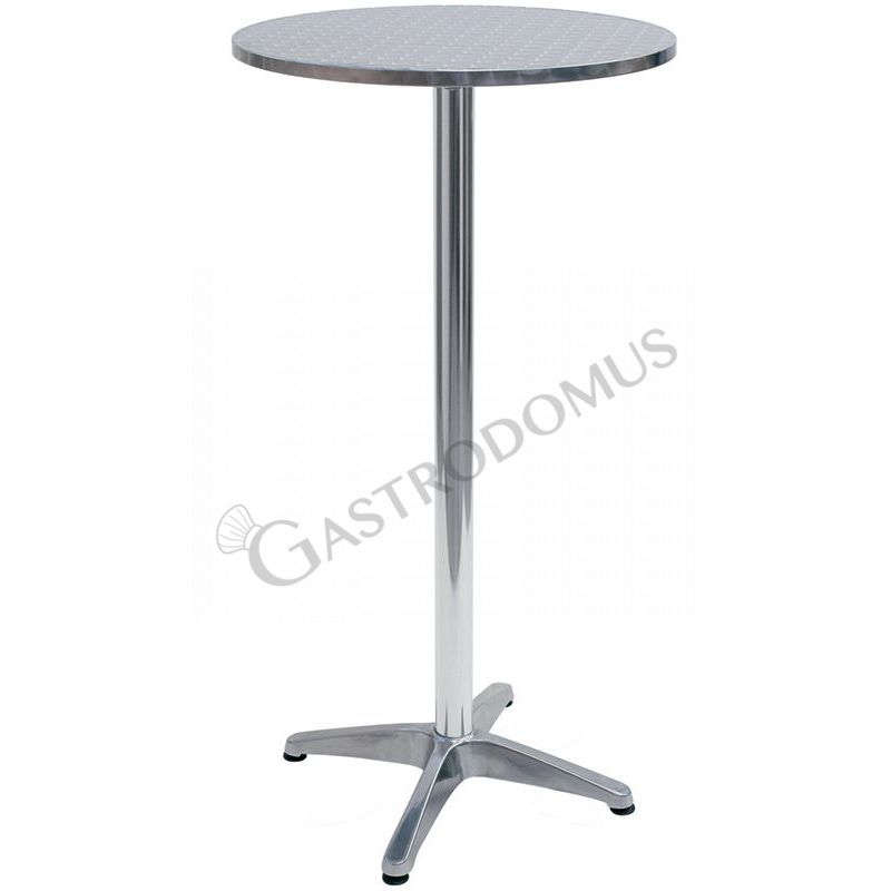 Tavolo rotondo altezza 106 cm in alluminio e acciaio Tavolo rotondo altezza 106 cm in alluminio e acciaio