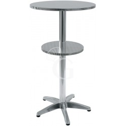 Tavolo rotondo altezza 106 cm in alluminio e acciaio