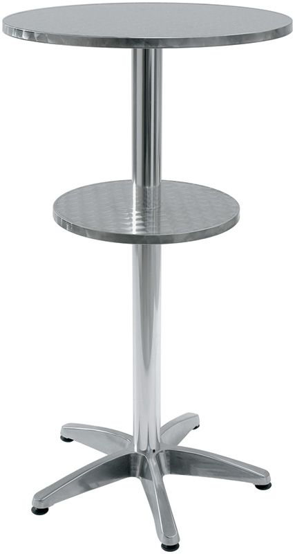 Tavolo rotondo altezza 106 cm in alluminio e acciaio