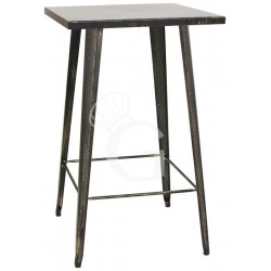 Tavolo da interno in metallo verniciato effetto anticato L 65 cm