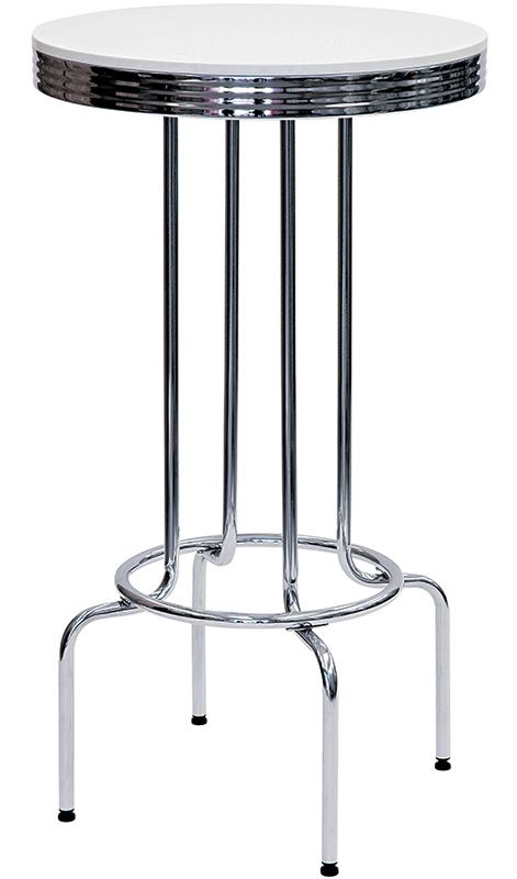 Tavolo da interno in metallo cromato e piano in vetro temperato L 70 cm