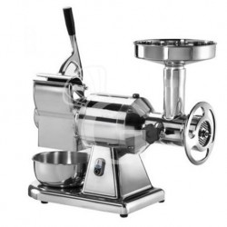 Tritacarne grattugia monofase - gruppo macinazione alluminio - produzione 150/250Kg/h - L 630 mm x P 305 mm x H 510/660 mm