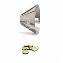 Cono inox per tagliamozzarella con foro 2 mm