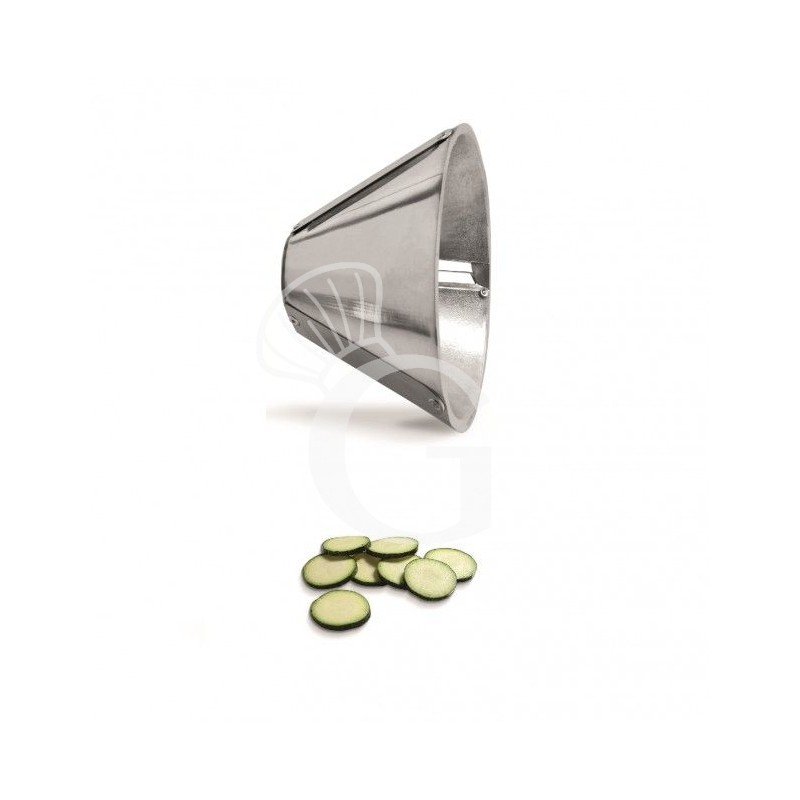 Cono inox per tagliamozzarella con foro 2 mm