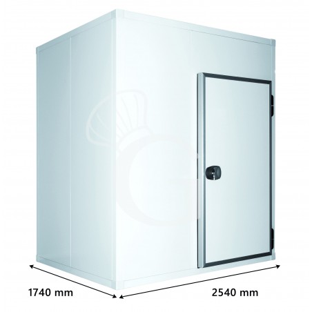 Cella frigorifera senza pavimento - L 2540 mm x P 1340 mm x H 2070 mm Cella frigorifera senza pavimento - L 2540 mm x P 1340 mm x H 2070 mm