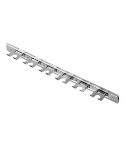 Supporto a parete in inox con 6 posti L 540 mm x P 60 mm x H 50 mm