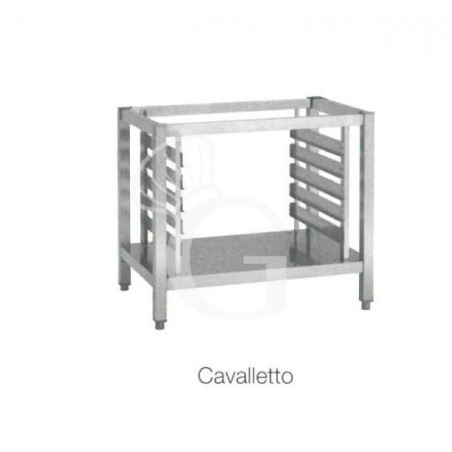 Porta teglie (quantità 8) + cavalletto con ripiano Porta teglie (quantità 8) + cavalletto con ripiano