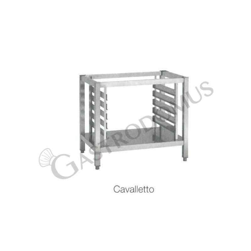 Porta teglie (quantità 5) + cavalletto con ripiano Porta teglie (quantità 5) + cavalletto con ripiano