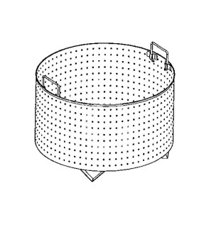 Colapasta 1 settore per pentola 150 litri - fori diametro 5 mm