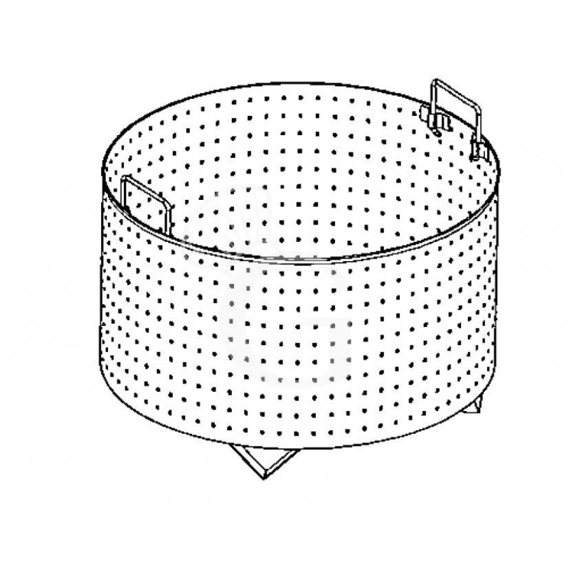 Colapasta 1 settore per pentola 150 litri - fori diametro 5 mm