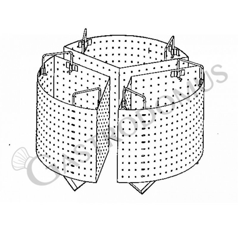 Colariso 3 settori per pentola 100 litri - fori diametro 3 mm Colariso 3 settori per pentola 100 litri - fori diametro 3 mm