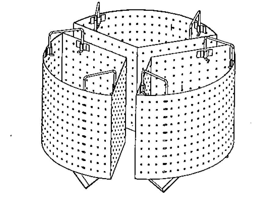 Colariso 3 settori per pentola 100 litri - fori diametro 3 mm