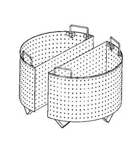 Colariso 2 settori per pentola 150 litri - fori diametro 3 mm