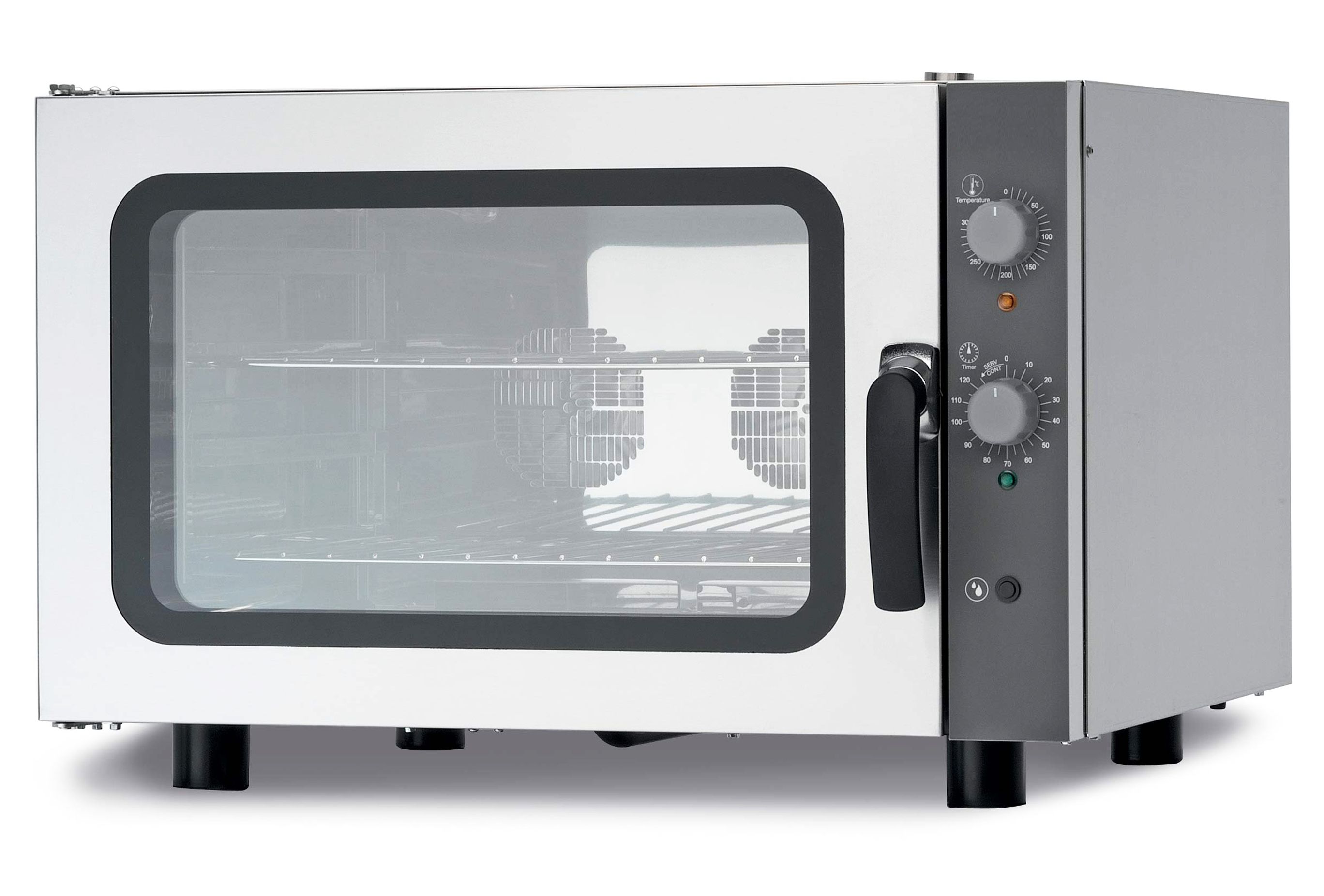 Forno elettrico meccanico a convezione per gastronomia - umidificatore - monofase - per 4 teglie GN 1/1 530 x 325 mm